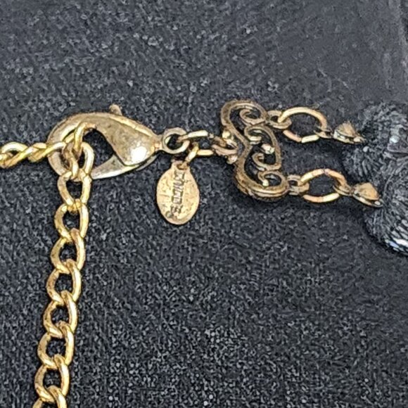 Chico's Vintage Black Lace Beads and Clear Rhinestone Double Strand 18" Necklace - Picture 12 of 17